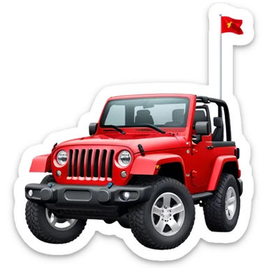 Jeep Wrangler - Jeep (Model Year: 2022) (Iconic colour: Red) sticker