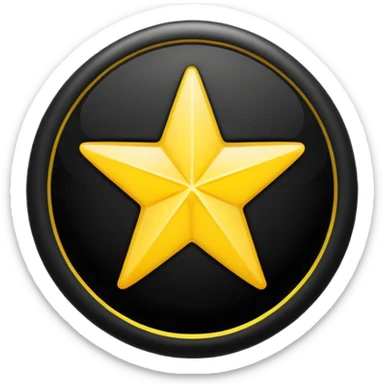 Make a star inside a clean black circle only sticker