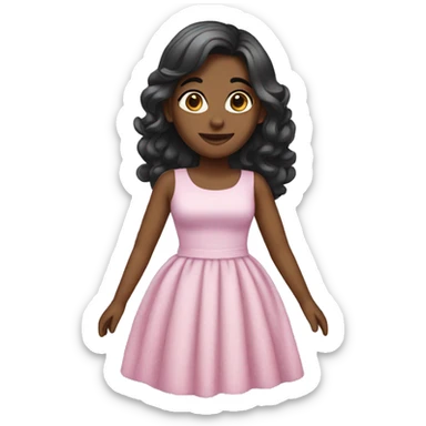 Popular girl with a dress sticker