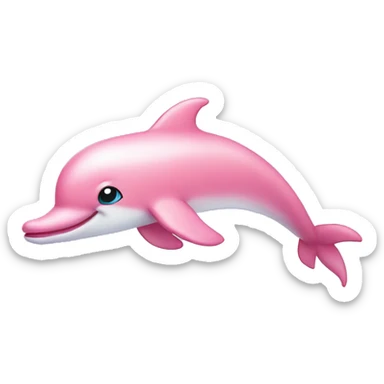 pink dolphin cute  sticker