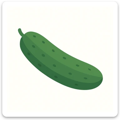Flat design style cucumber sticker
