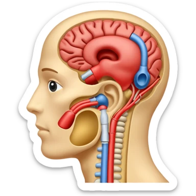 auditory system anatomy sticker