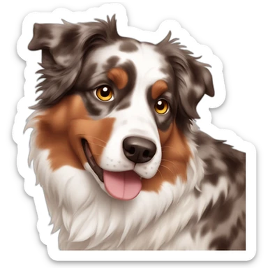 red merle australian shepherd sticker