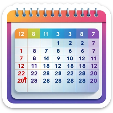 calendar week sticker