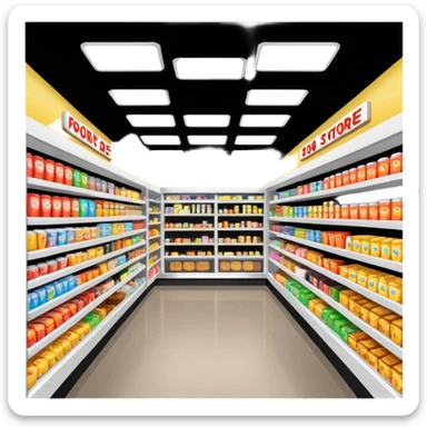 Convenience store named poor store and more sticker