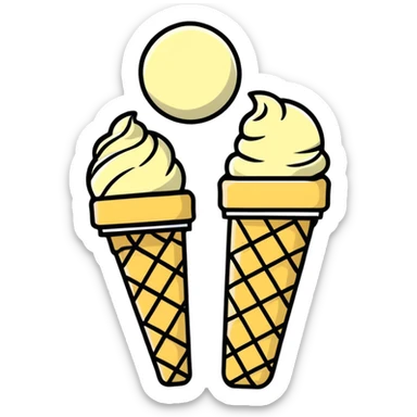 helado granizado, vanilla ice cream with small crunchy ice pieces or chocolate chips sticker