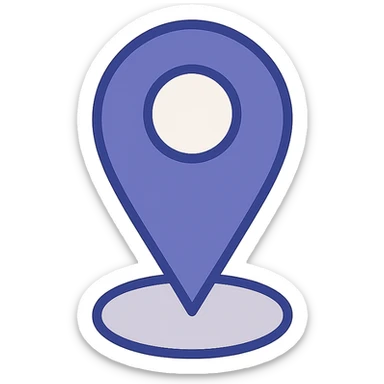 purple pin, flat design, minimal details sticker