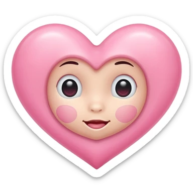 Baby pink heart sticker