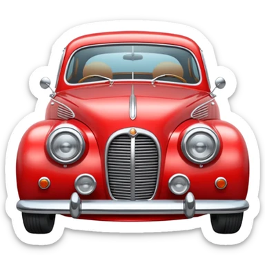 Illustrate a classic vintage car with chrome details & round headlights. sticker