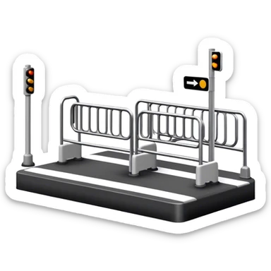 barriers in public transport (black and white sticker