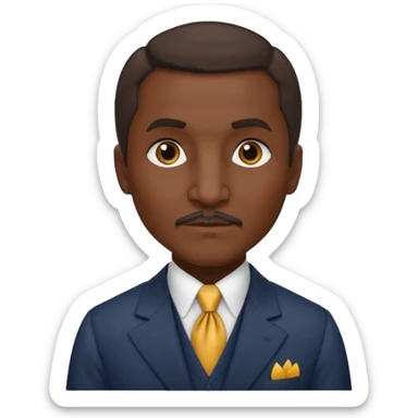 George Washington Carver with dark brown hair sticker