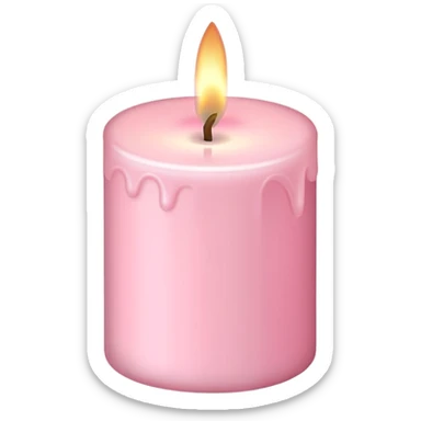 Pastel pink candle  sticker