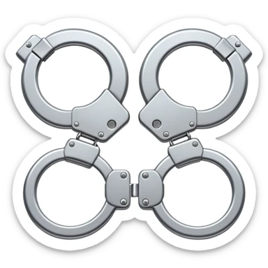 pair of handcuffs sticker