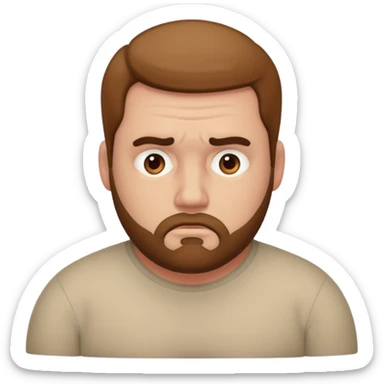 Burly opaque male identity crisis sticker