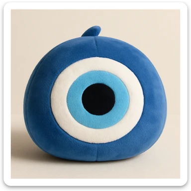 Evil eye 🧿 as a soft round plushie pillow squishmallow sticker