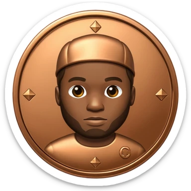50 cent as  coin sticker