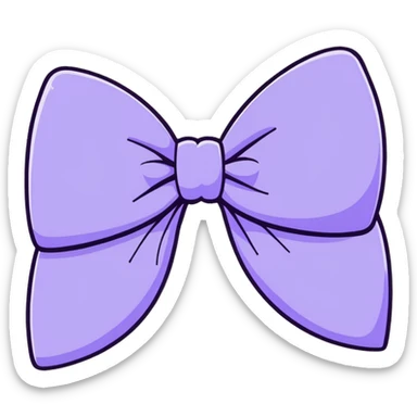 soft lavender ribbon bow with glitter sticker
