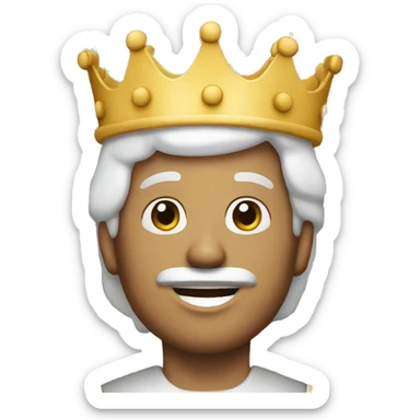 White skinned King with bread crumbs sticker