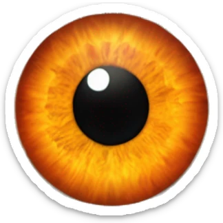 Lord of the Rings Eye of Sauron, glowing orange iris, surrounded by flames. sticker
