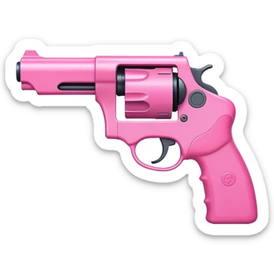 Pink gun emoji sticker