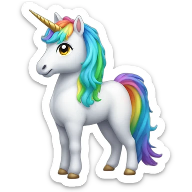 Rainbow Unicorn Full Body sticker