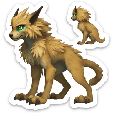 Anthro Vernid-WickerBeast-Protogen-Primagen-Fakémon-FurSona Full Body sticker