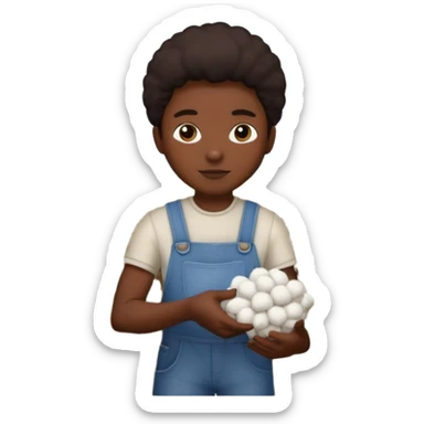 Black person picking cotton in farm sticker