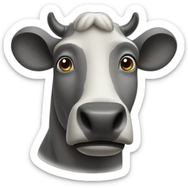 A moai cow sticker