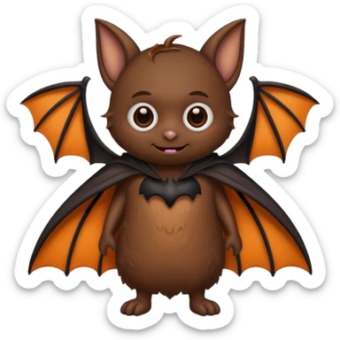 bat with halloween costume sticker