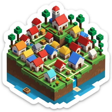 Minecraft village sticker