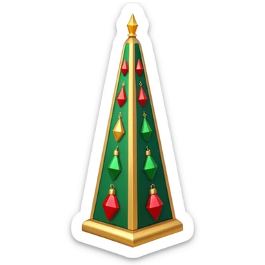 Christmas obelisk sticker