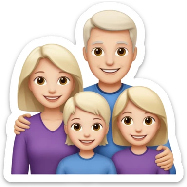 family aill white sticker