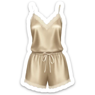 Beige silk camisole pjs sticker