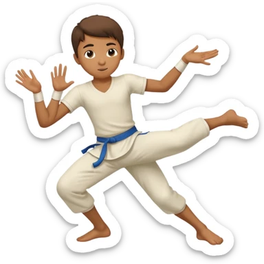 Faça um menino jogando capoeira  sticker