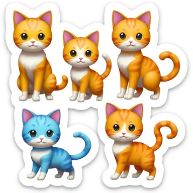 Sprigatito-Floragato-Meowscarada-Pokémon (full body) sticker