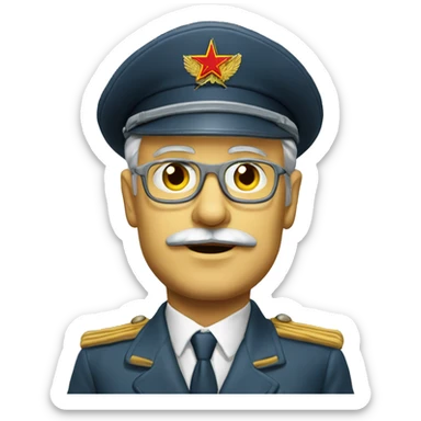 soviet engineer diplomat full scale photoealistic serious sticker