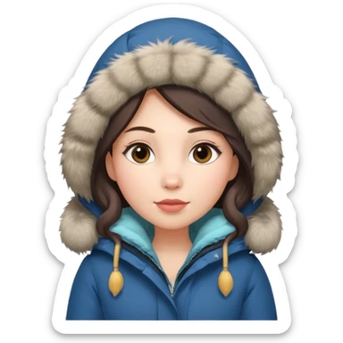 An attractive Alaskan princess, full body, facing to the right. In the style of your bleeding skull art. Full body facing in the right side of the screen sticker