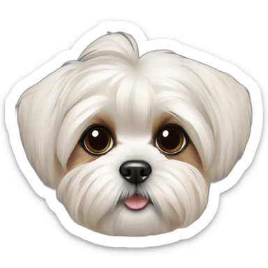 Dog shih tzu westie mix black fur sticker