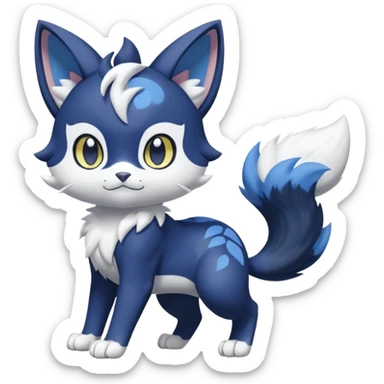 Gatomon-Liepard-Meowstic-Meicoomon-hybrid-fusion, full body sticker