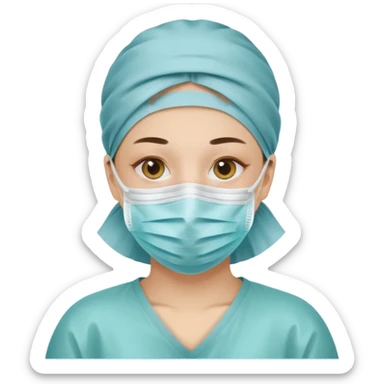 une personne avec un masque covid sticker