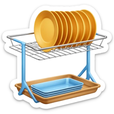 dishes drying rack sticker