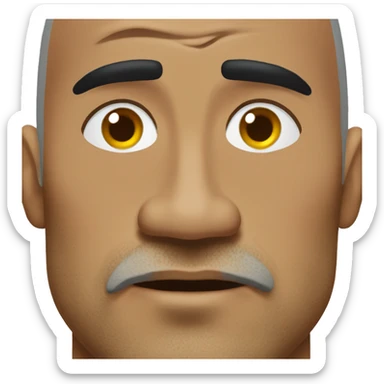 The rock raising its eyebrow sticker
