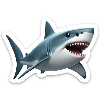 Shark with a top hace  sticker
