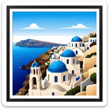 Santorini greece sticker