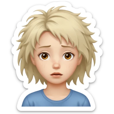 Hungover girl sticker