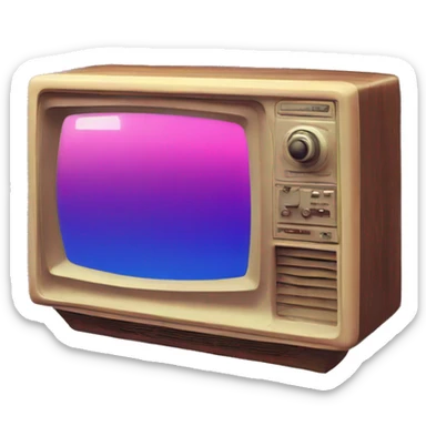 Retro tv glitch glitchy screen glitched sticker