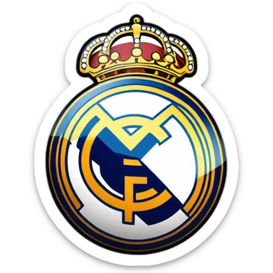 Real Madrid logo football club sticker