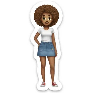 Cute denim skirt sticker