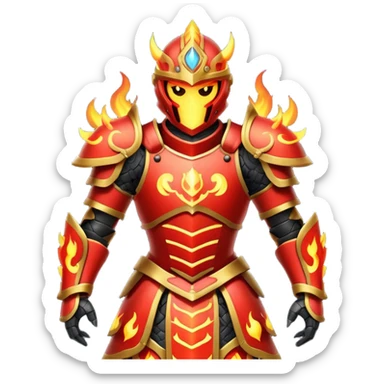 fire armored warrior sticker