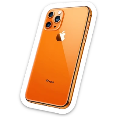 iPhone 17 pro Max Laranja sticker